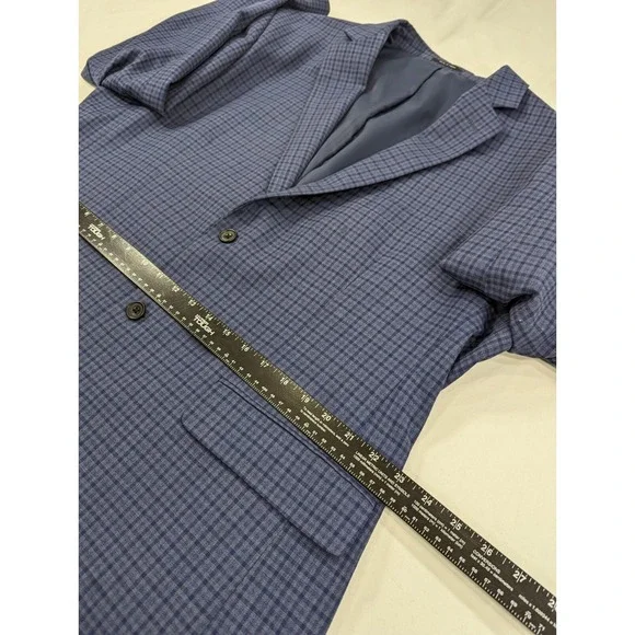 Pronto‎ Uomo PlatinumBlazer Sport Coat Two Button Wool Suit Jacket 48R Wool